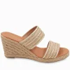 André Assous Nolita Metallic Raffia Wedges