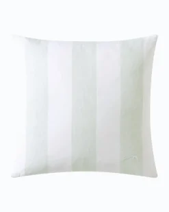 Awning Stripe Green Decorative Pillow
