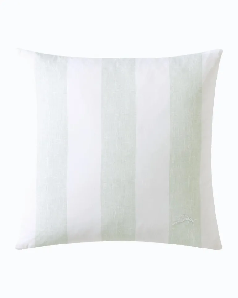 Awning Stripe Green Decorative Pillow