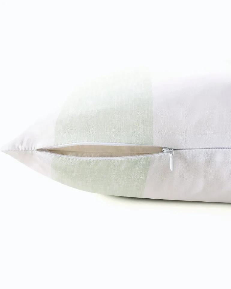 Awning Stripe Green Decorative Pillow