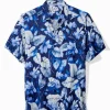 Azure Escape Silk Camp Shirt