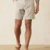 Beach Coast Linen-Blend Flat-Front 8-Inch Shorts