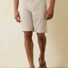 Beach Coast Linen-Blend Flat-Front 10-Inch Shorts