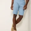 Beach Coast Linen-Blend Flat-Front 12-Inch Shorts