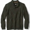 Beachscape Cable Button-Mock Sweater