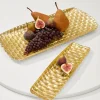 Braided Glass Serving Trays — Set of 2