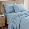 Coastal Batik Blue 4-Piece Queen Sheet Set