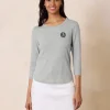 Collegiate Ashby Isles Rib 3/4-Sleeve T-Shirt
