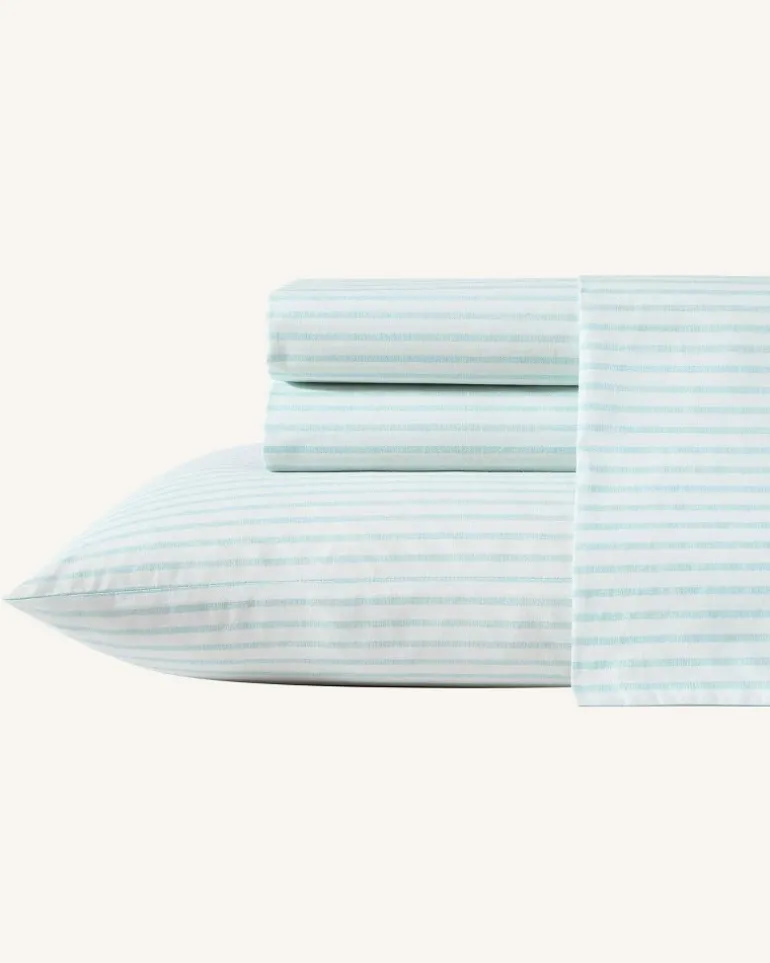 Cool Beach Stripe 4-Piece Queen Sheet Set
