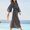 Diamond Cay Long-Sleeve Maxi Dress
