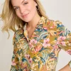 Flora Amora Long-Sleeve Silk Shirt