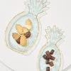Glass Pineapple Trays — Set of 2