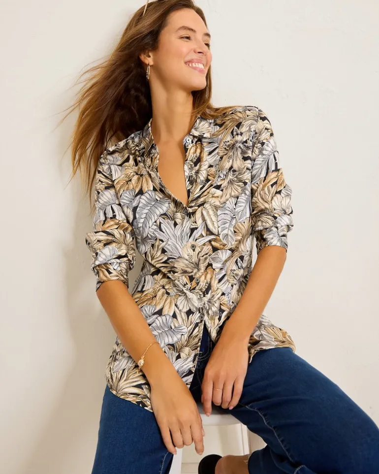 Grand Canal Long-Sleeve Silk Shirt