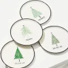 Holiday Tree Appetizer Plates—Set of 4