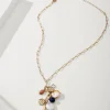 Indigo Bay Semiprecious Stone & Pearl Charm Necklace