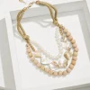 Indigo Shore Mother of Pearl Shell Statement Necklace