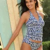 Island Cays Blooms Reversible Halter Tankini Top