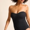 Island Cays V-Front Bandeau One-Piece Swimsuit