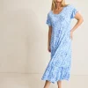 Jersey Short-Sleeve Maxi Sleep Dress