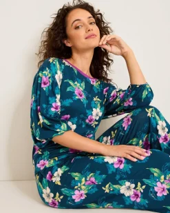 Jersey 3/4-Sleeve & Pants Pajama Set