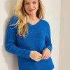 Jewel Bay Sequin V-Neck Sweater