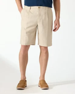 Latigo Beach Linen-Blend Pleated 10-Inch Shorts
