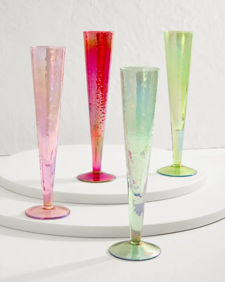 Luster Champagne Glasses — Set of 4