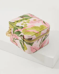 Palm Paradise Stow & Go Jewelry Travel Case