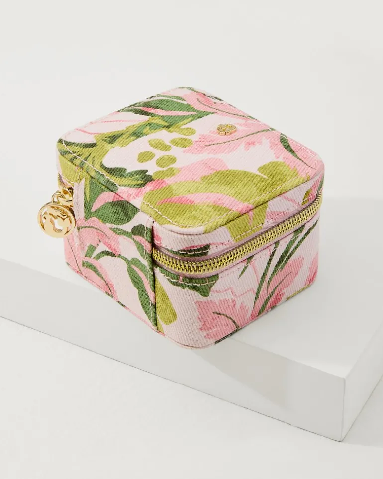 Palm Paradise Stow & Go Jewelry Travel Case