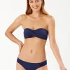 Pearl Twist-Front Bandeau Bikini Top