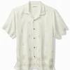 Pina Palms Embroidered Silk Camp Shirt