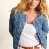 Quilted Cropped Denim Jacket