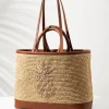 Raffia & Leather Pineapple Tote