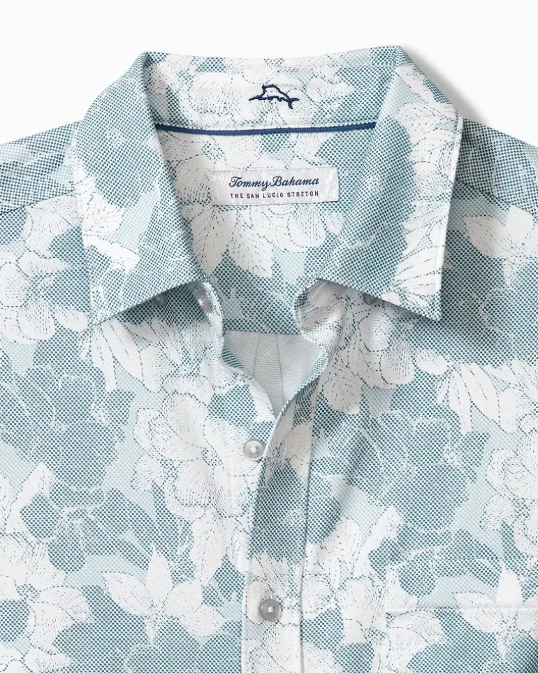 San Lucio Cali Blooms Stretch Knit Shirt