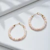 Sanibel Island Heishi Shell Hoop Earrings