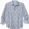Sarasota Stretch Blue Flora IslandZone® Shirt