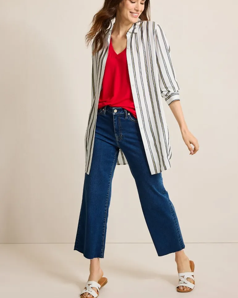 Shimmer Stripe Beach Shirt