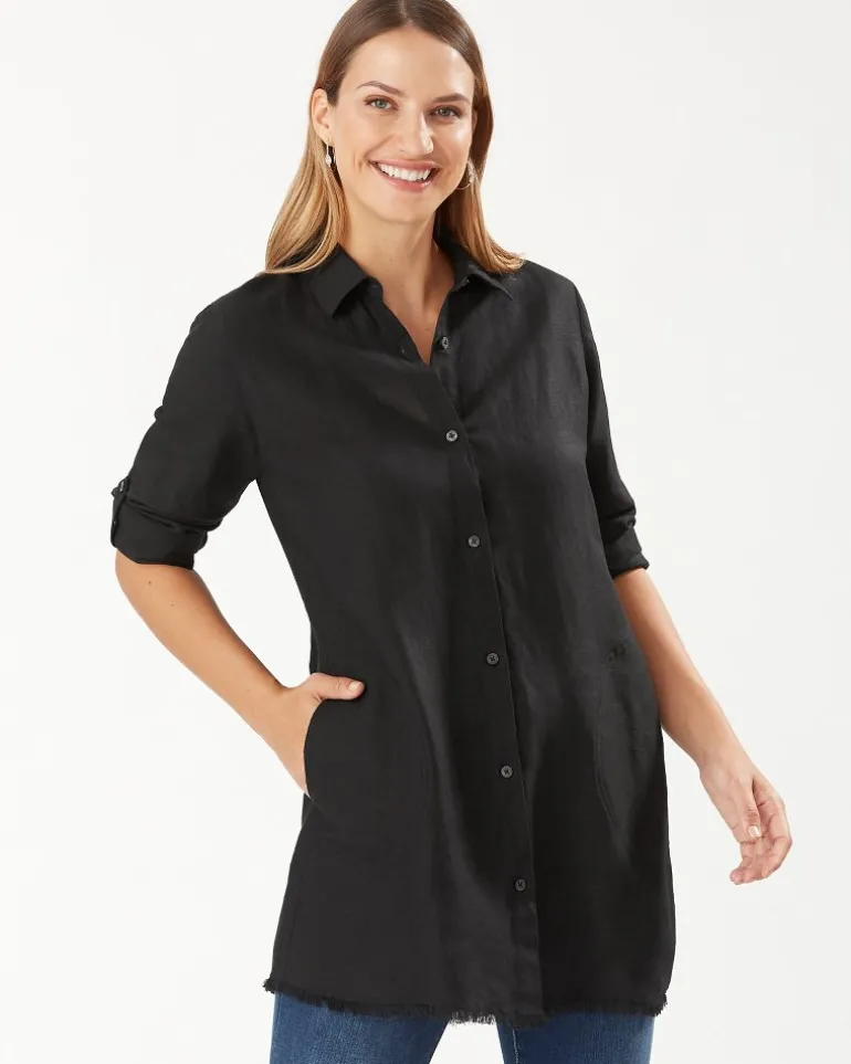 St. Lucia Linen-Blend Beach Shirt