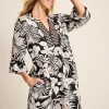 St. Lucia Linen-Blend Blooms Coverup Dress