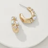 Tidal Treasure Mother of Pearl and Stone Chunky Hoops