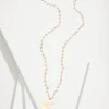 Tropical Blooms Hibiscus Pendant Pearl Necklace