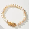 Tropical Blooms Pearl Stretch Bracelet