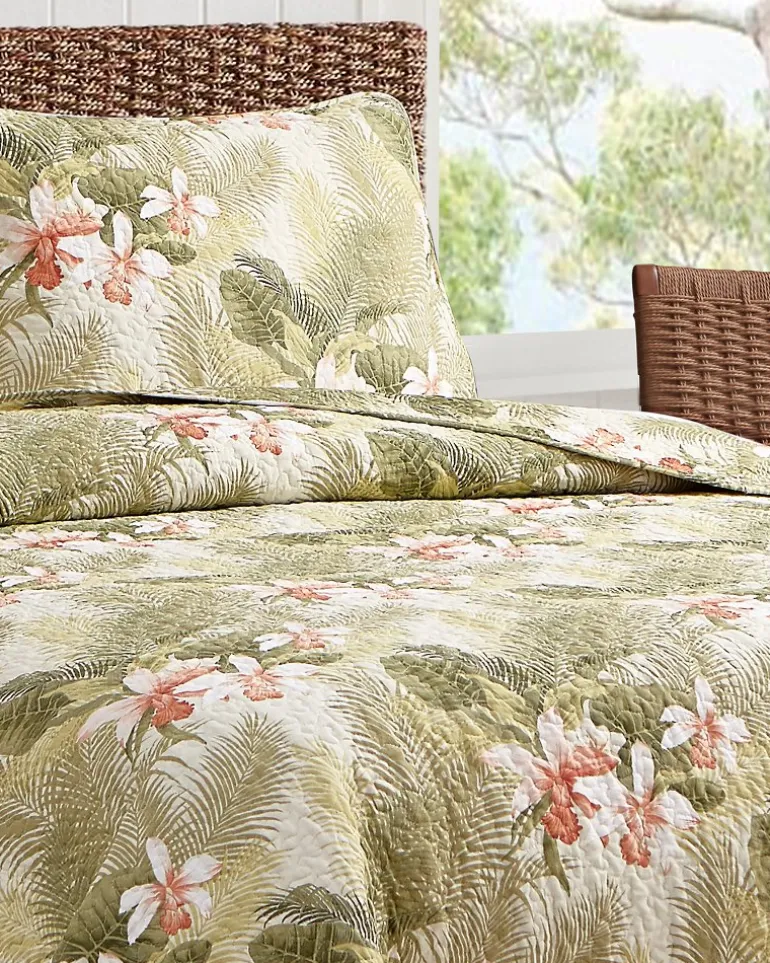 Tropical Orchid 3-Piece Full/Queen Quilt Set