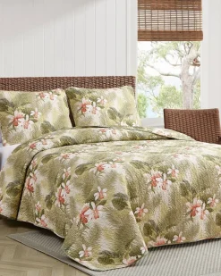 Tropical Orchid 3-Piece King Quilt Set