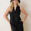 Two Palms Double-Ruffle Linen Dress